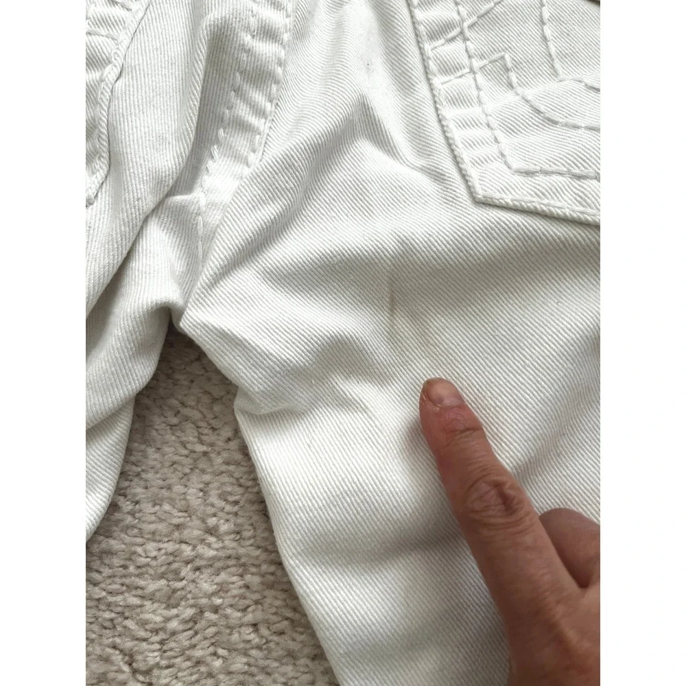True Religion Men's Ricky Super T Denim White Jeans Made in USA 32x31